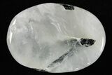 1.5" Polished Quartz with Black Tourmaline Worry Stones - Photo 2